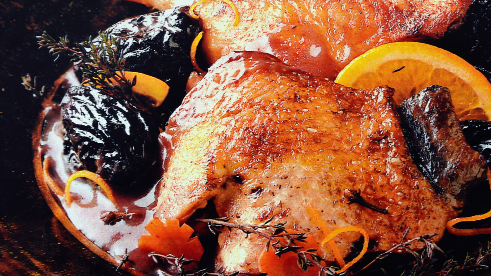 Duck with plums