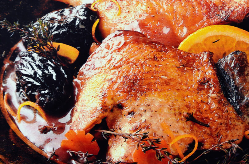 Duck with plums