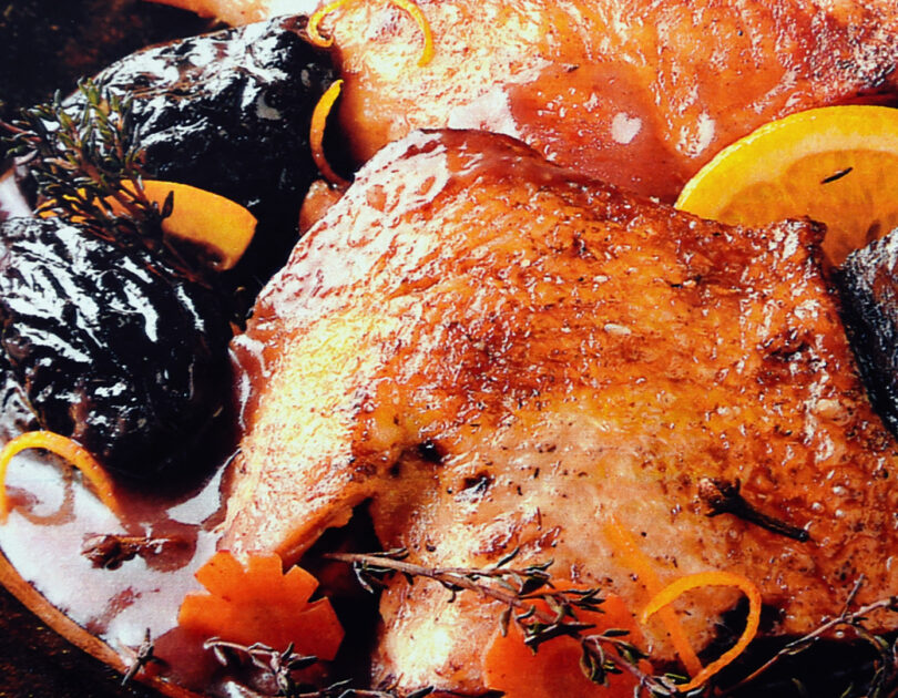 Duck with plums