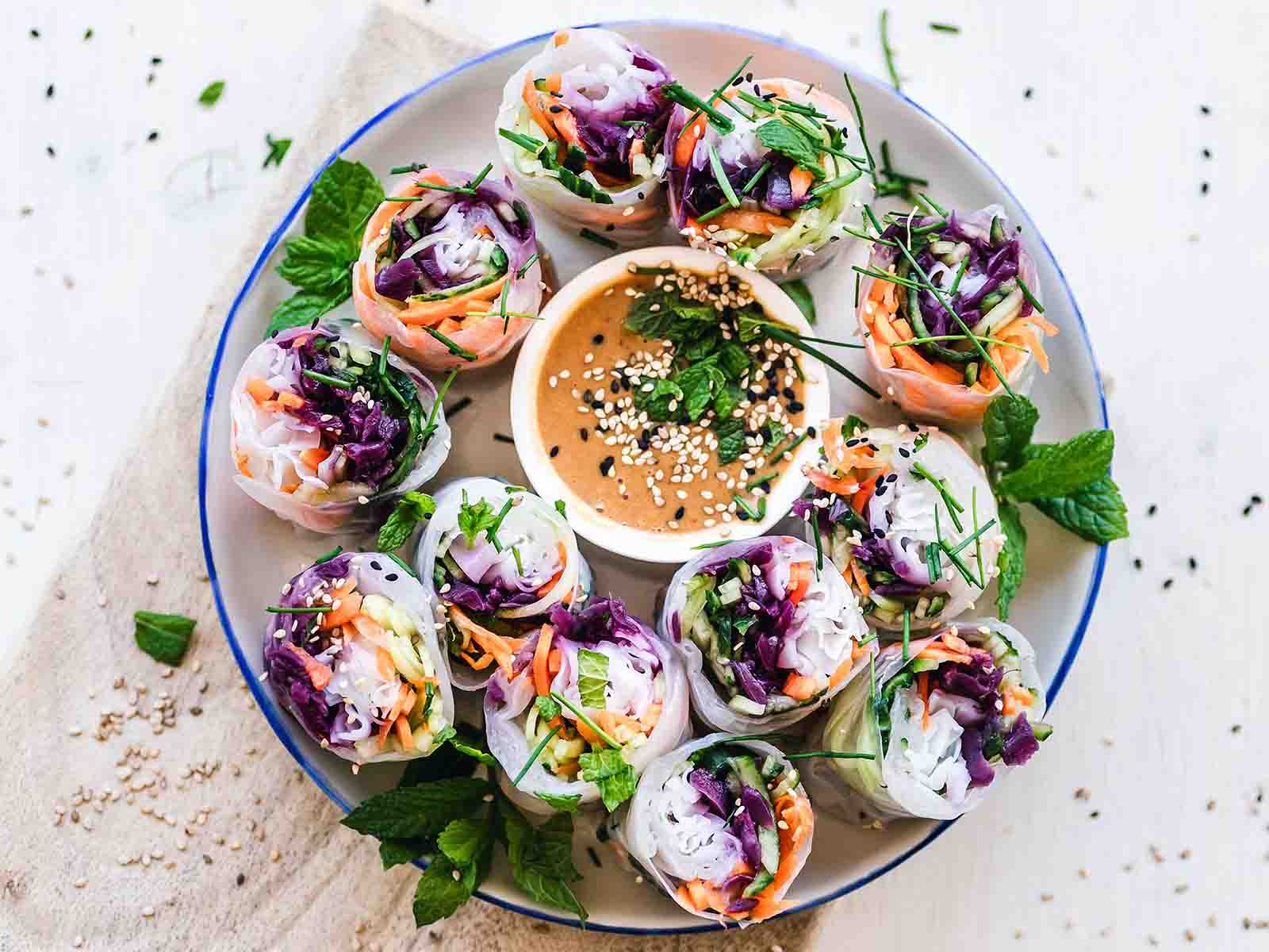 Rice Paper Sushi Rolls