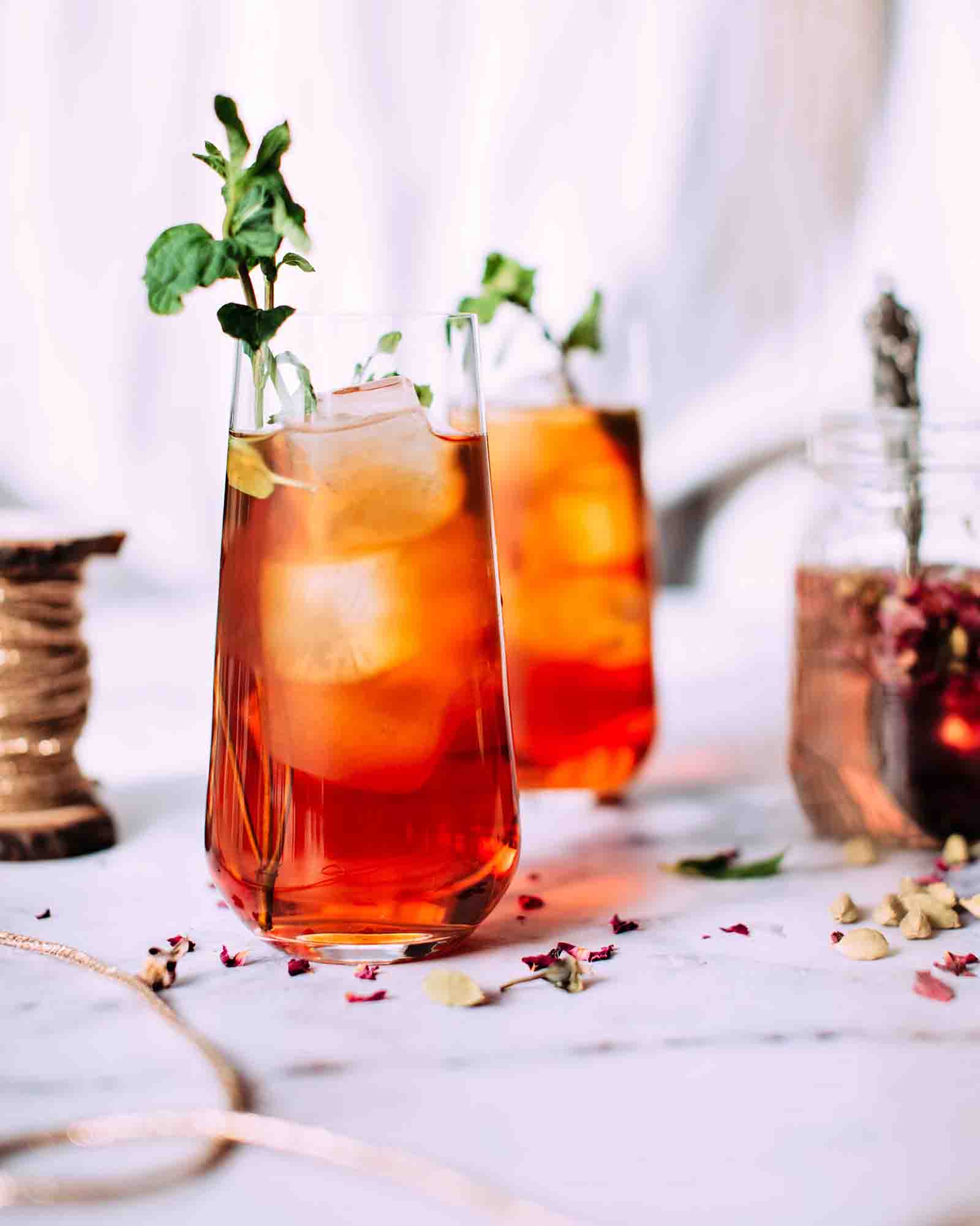 Rose Syrup Ice Tea